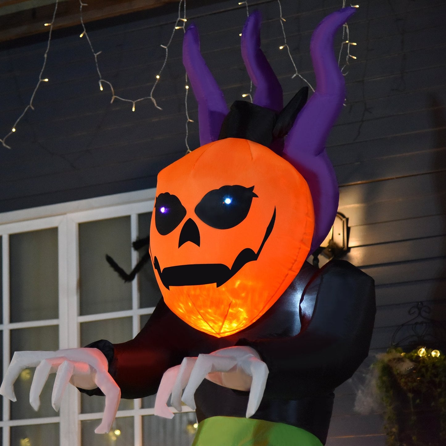 240cm Inflatable Halloween Pumpkin Ghost Decoration w/ LED Lights