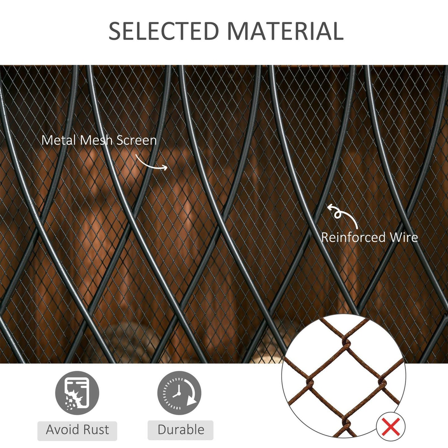Homcom 3-Panel Folding Fireplace Screen Home Metal Mesh Fire Spark Guard 126L X 3W X 80H cm-Black