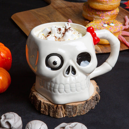 Halloween Skull Stoneware Mug