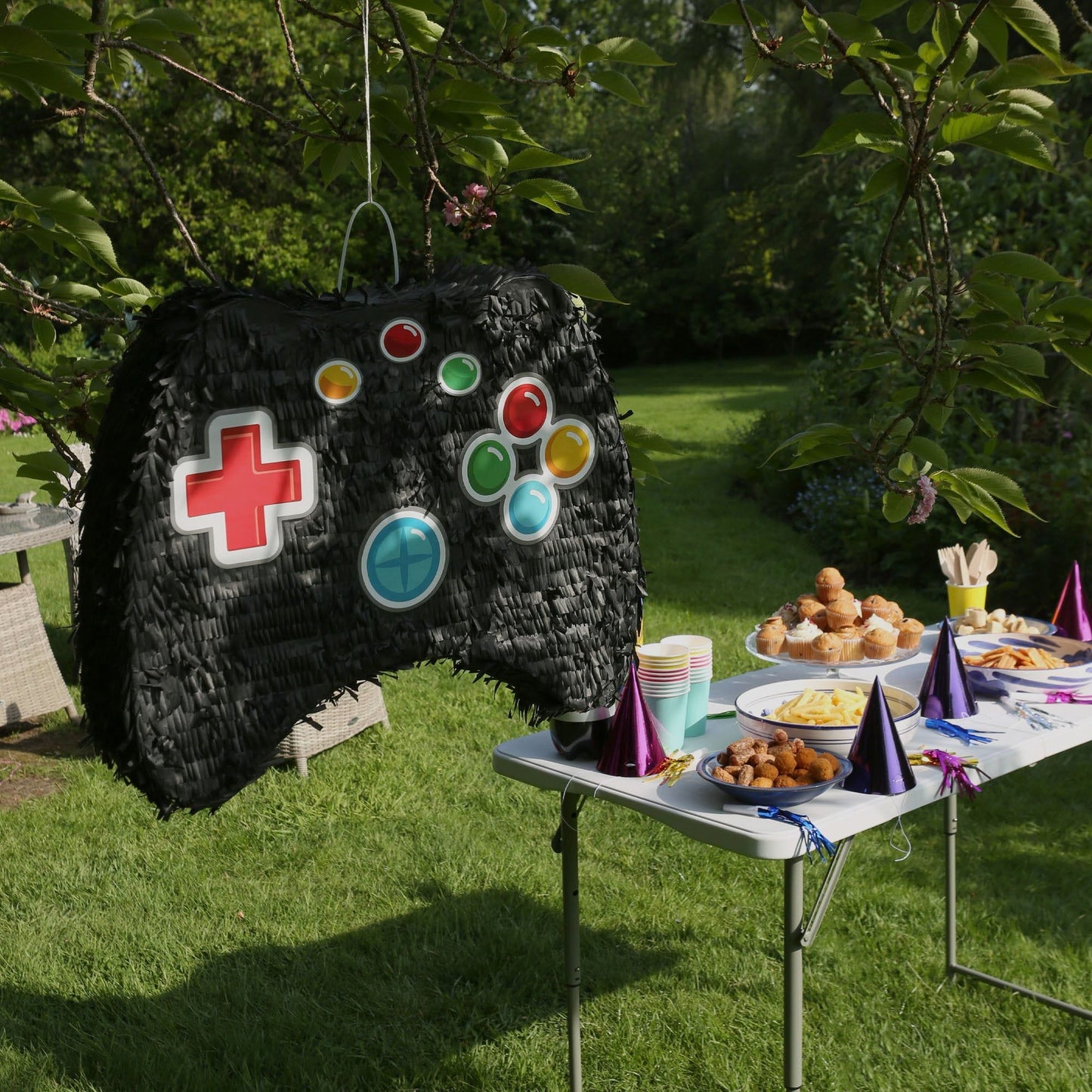 3pc Game Controller Large Pinata Set with Stick & Blindfold