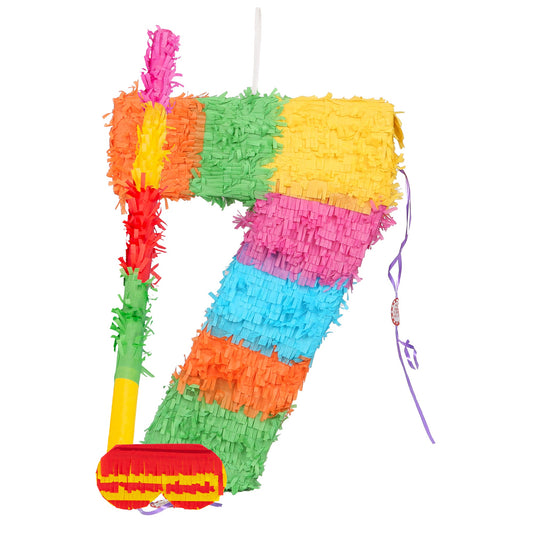 Large Number 7 Pinata Party Set