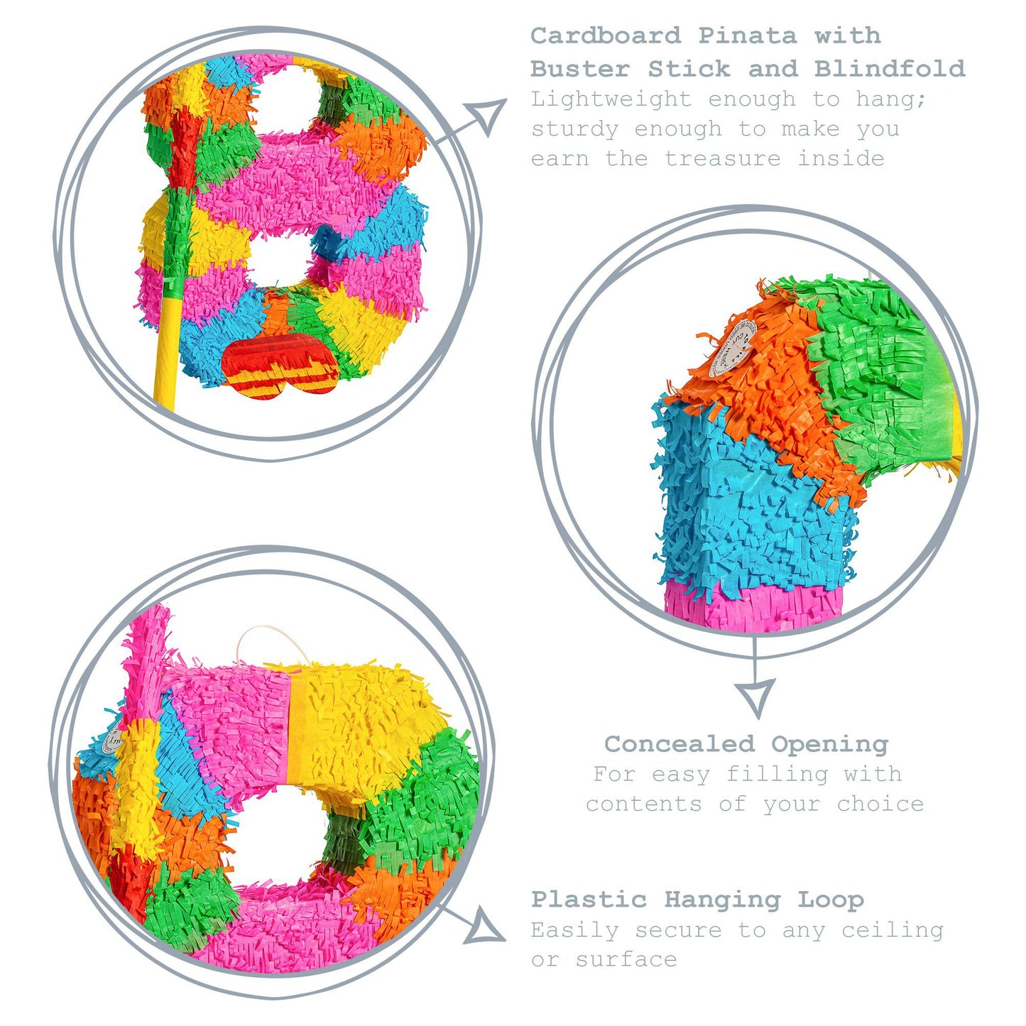 Large Number 8 Pinata Party Set