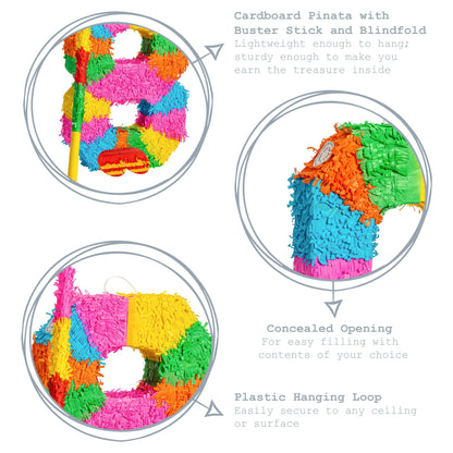 Large Number 8 Pinata Party Set