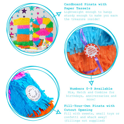 Large Number 5 Pinata Party Set