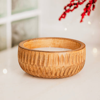 Large Apple Pie Scented Wooden Candle