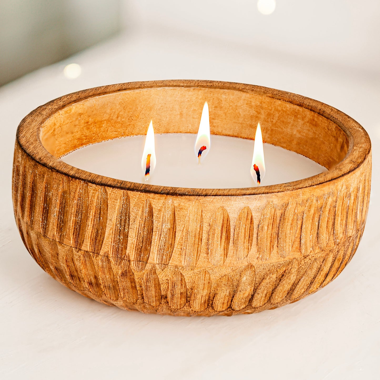 Large Apple Pie Scented Wooden Candle