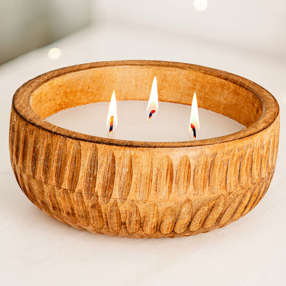 Large Apple Pie Scented Wooden Candle