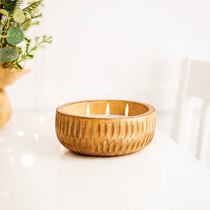 Large Apple Pie Scented Wooden Candle