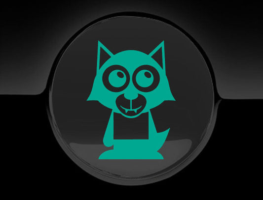 Adorable Werewolf Fuel Cap Car Sticker