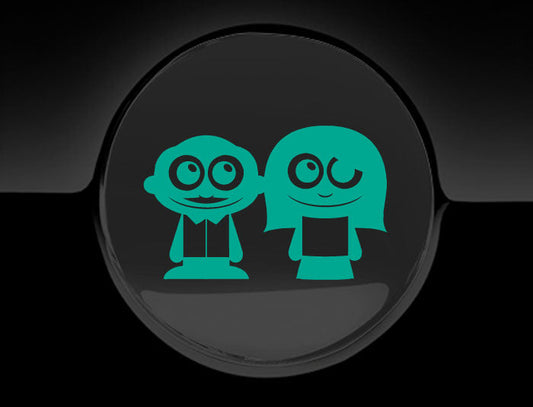Adorable Parents Fuel Cap Car Sticker