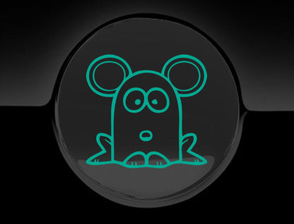 Funny Cartoon MouseFuel Cap Cover Car Sticker