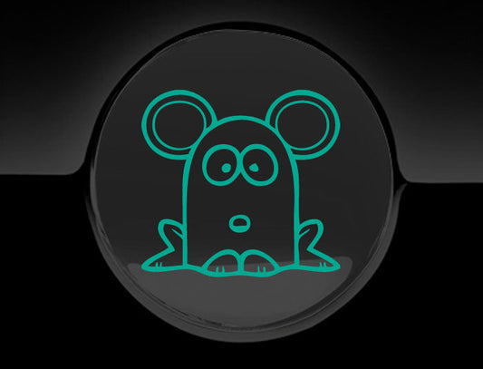 Funny Cartoon MouseFuel Cap Cover Car Sticker