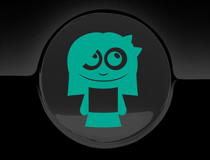 Adorable Girl Fuel Cap Car Sticker