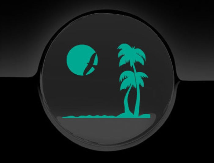 Paradise Beach Fuel Cap Cover Car Sticker