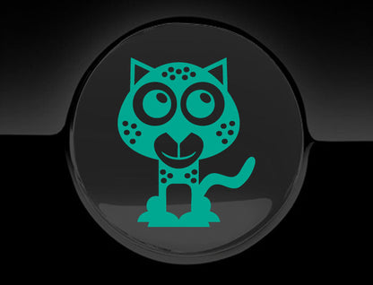 Adorable Cheetah Fuel Cap Car Sticker