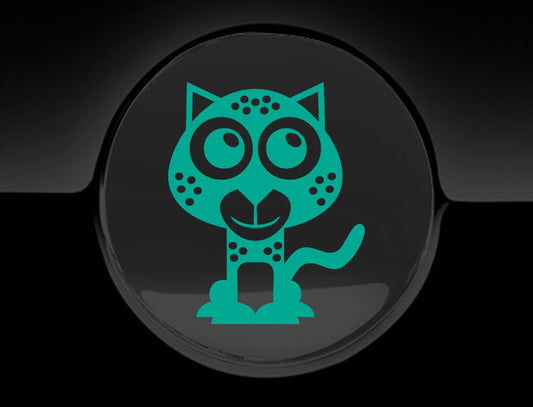 Adorable Cheetah Fuel Cap Car Sticker