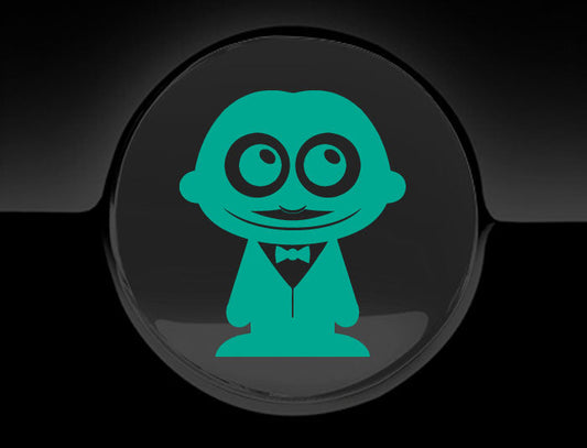 Adorable Waiter Fuel Cap Car Sticker
