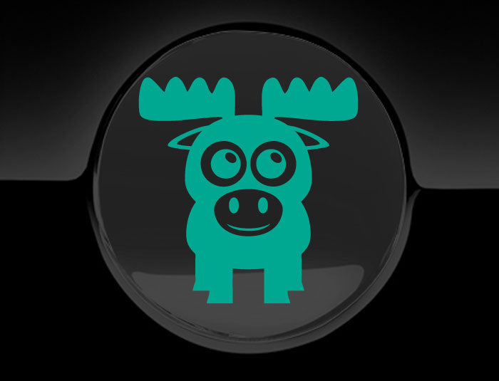 Adorable Moose Fuel Cap Car Sticker