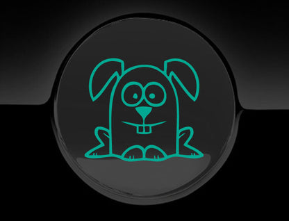 Funny Cartoon Rabbit Fuel Cap Cover Car Sticker