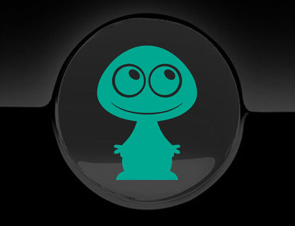 Adorable Alien Fuel Cap Car Sticker