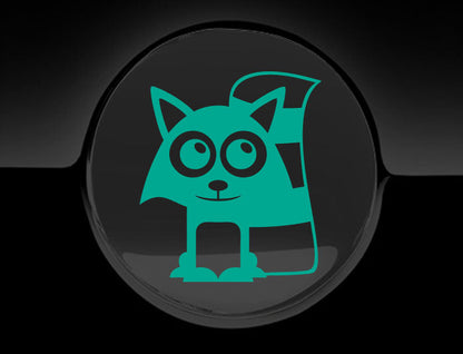 Adorable Raccoon Fuel Cap Car Sticker