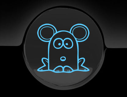 Funny Cartoon MouseFuel Cap Cover Car Sticker