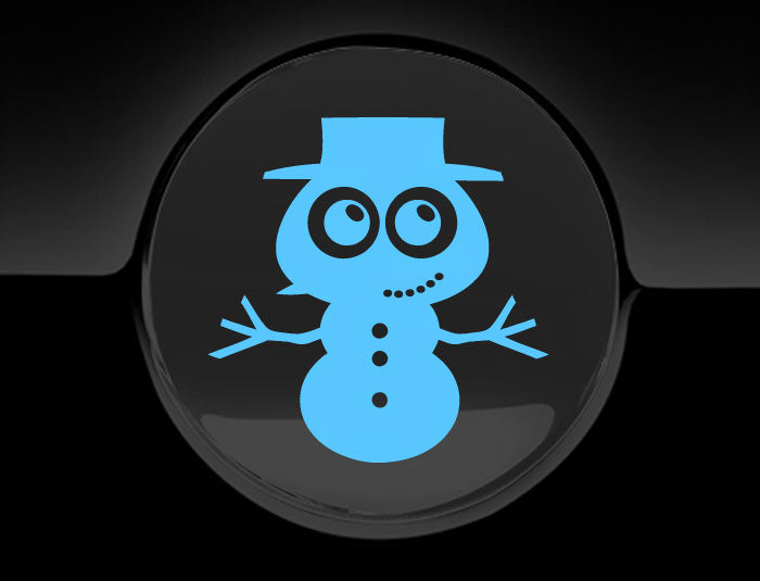 Adorable Snowman Fuel Cap Car Sticker