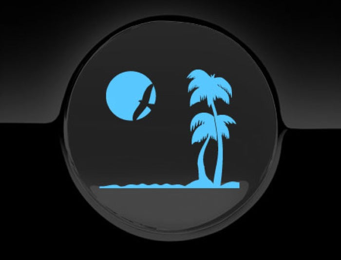 Paradise Beach Fuel Cap Cover Car Sticker
