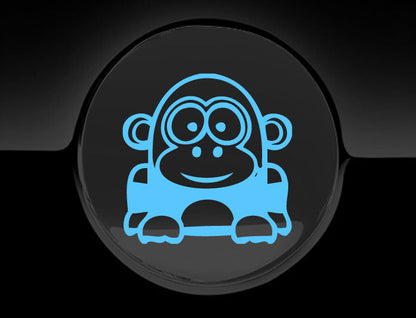 Funny Cartoon Gorilla Fuel Cap Cover Car Sticker
