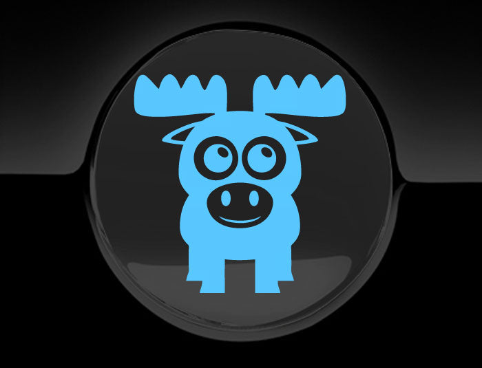 Adorable Moose Fuel Cap Car Sticker
