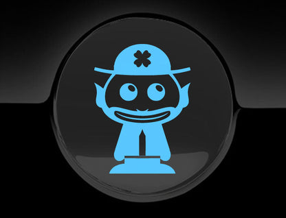 Adorable Leprechaun Fuel Cap Car Sticker