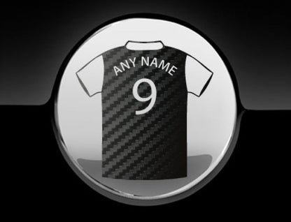 Personalised Football T-Shirt Fuel Cap Cover Car Sticker
