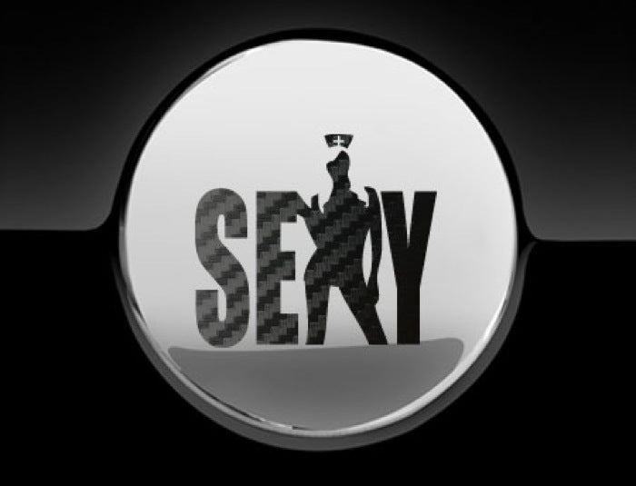 Sexy Nurse Fuel Cap Cover Car Sticker