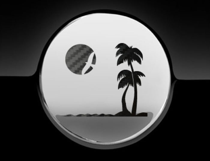 Paradise Beach Fuel Cap Cover Car Sticker