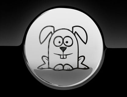 Funny Cartoon Rabbit Fuel Cap Cover Car Sticker