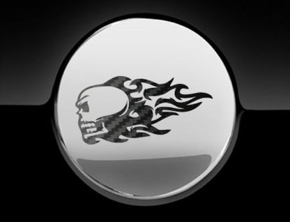 Flaming Skull Fuel Cap Cover Car Sticker