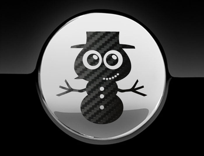 Adorable Snowman Fuel Cap Car Sticker