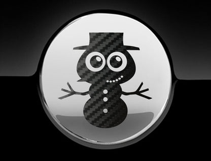 Adorable Snowman Fuel Cap Car Sticker