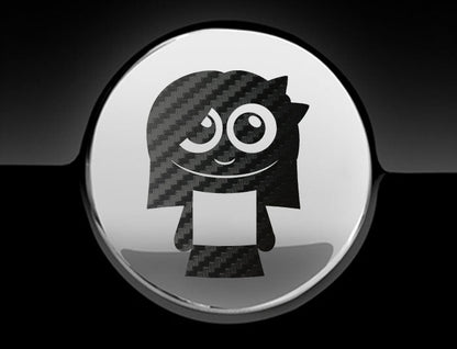 Adorable Girl Fuel Cap Car Sticker