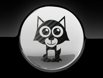 Adorable Wolf Fuel Cap Car Sticker