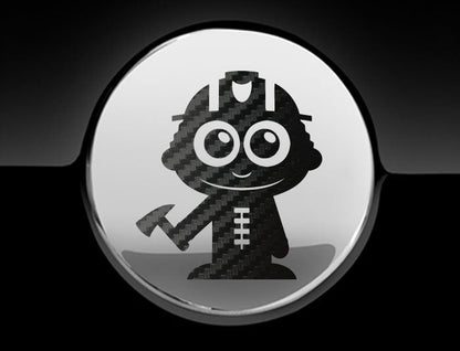 Adorable Firefighter Fuel Cap Car Sticker