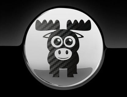 Adorable Moose Fuel Cap Car Sticker