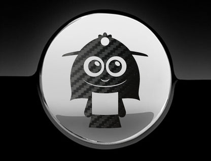 Adorable Lady Fuel Cap Car Sticker
