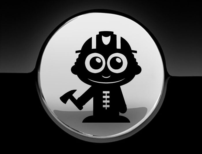 Adorable Firefighter Fuel Cap Car Sticker