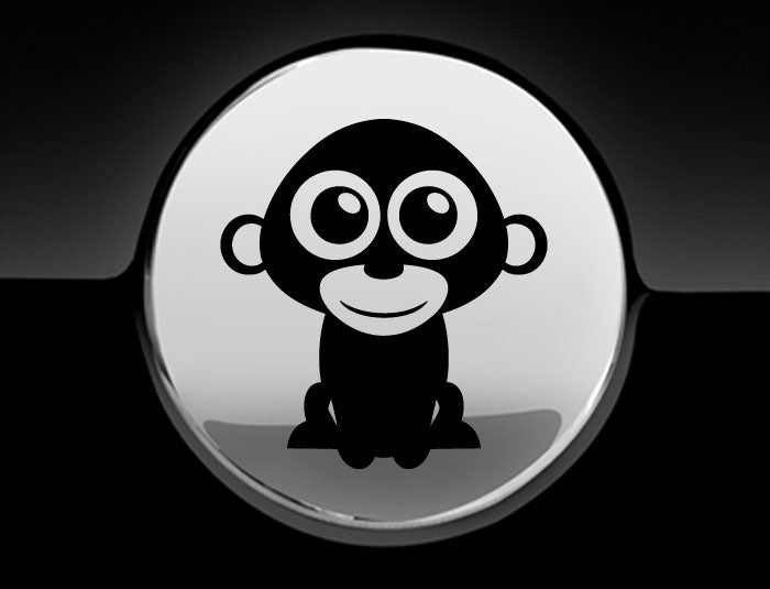 Adorable Monkey Fuel Cap Car Sticker