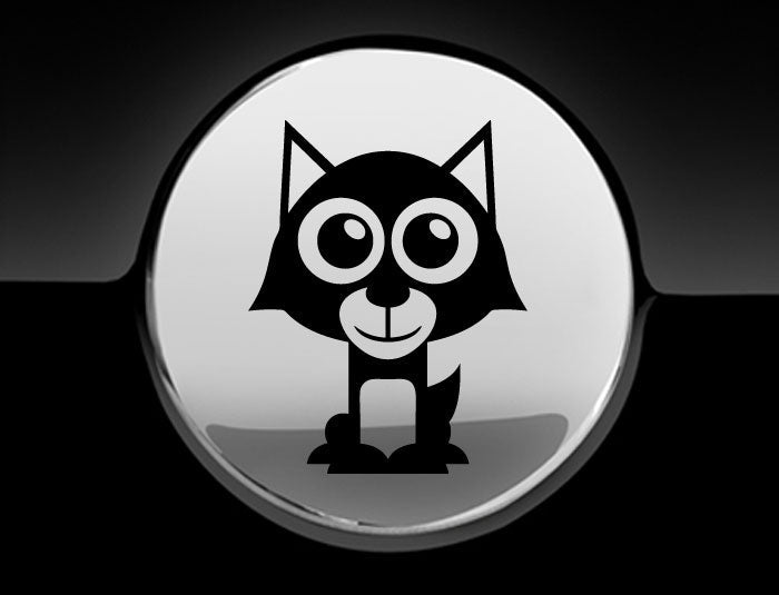 Adorable Wolf Fuel Cap Car Sticker