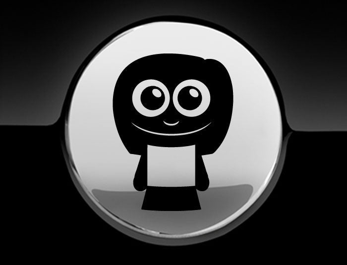 Adorable Woman Fuel Cap Car Sticker