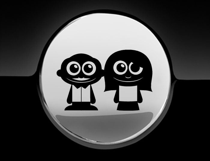 Adorable Parents Fuel Cap Car Sticker
