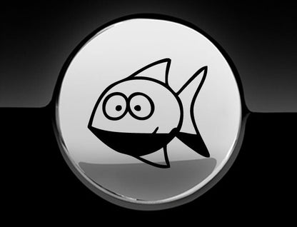 Funny Cartoon Fish Fuel Cap Cover Car Sticker