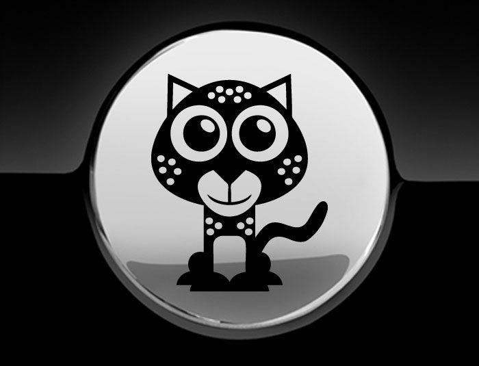 Adorable Cheetah Fuel Cap Car Sticker